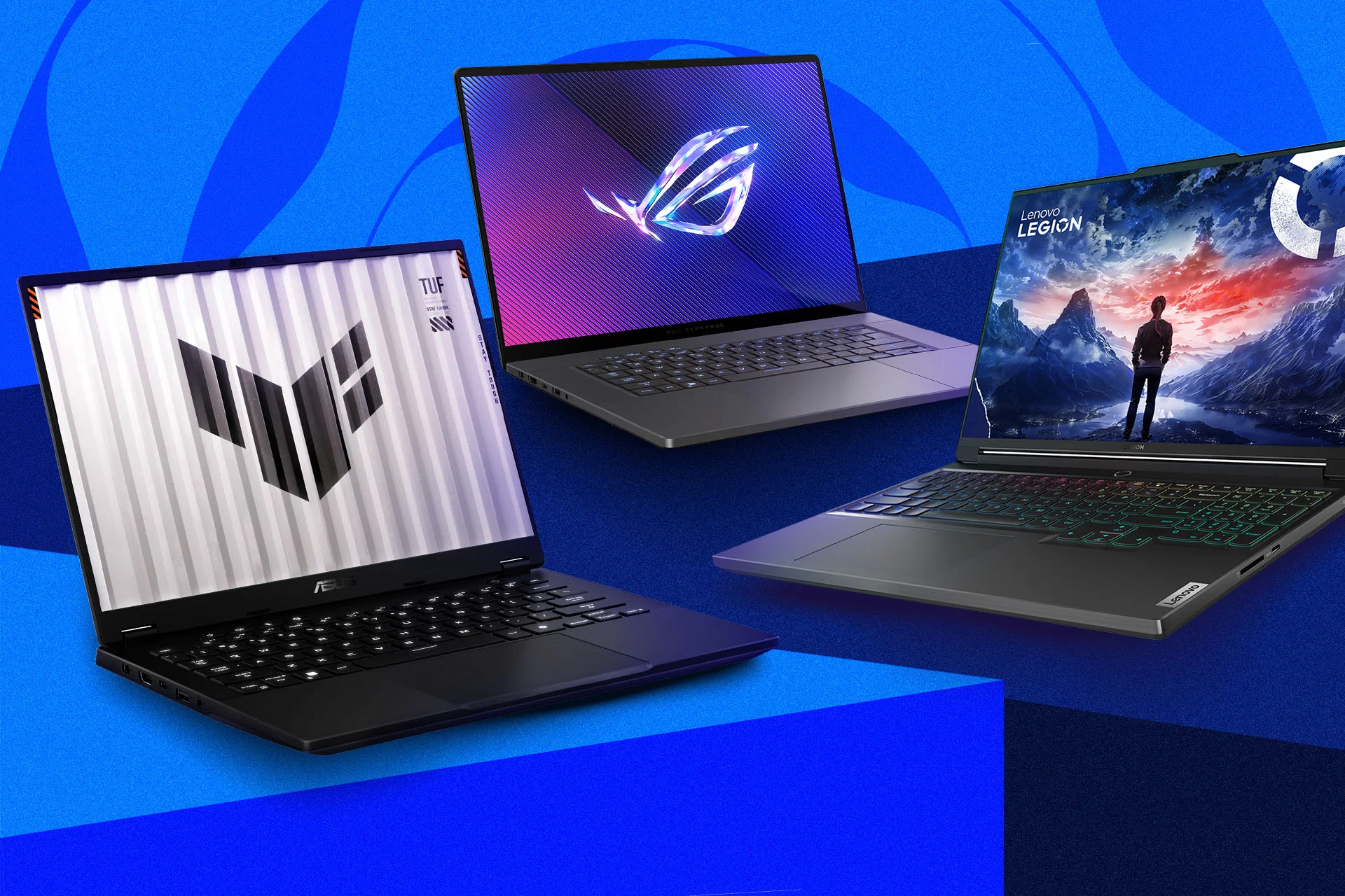 Top gaming laptops of 2026 arranged on a desk with RGB lighting